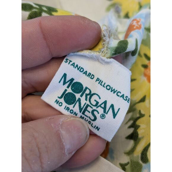 Vintage Pequot/Morgan Jones Cotton Twin Flat Sheet & Pillowcase Set Daisy Floral - Picture 9 of 10